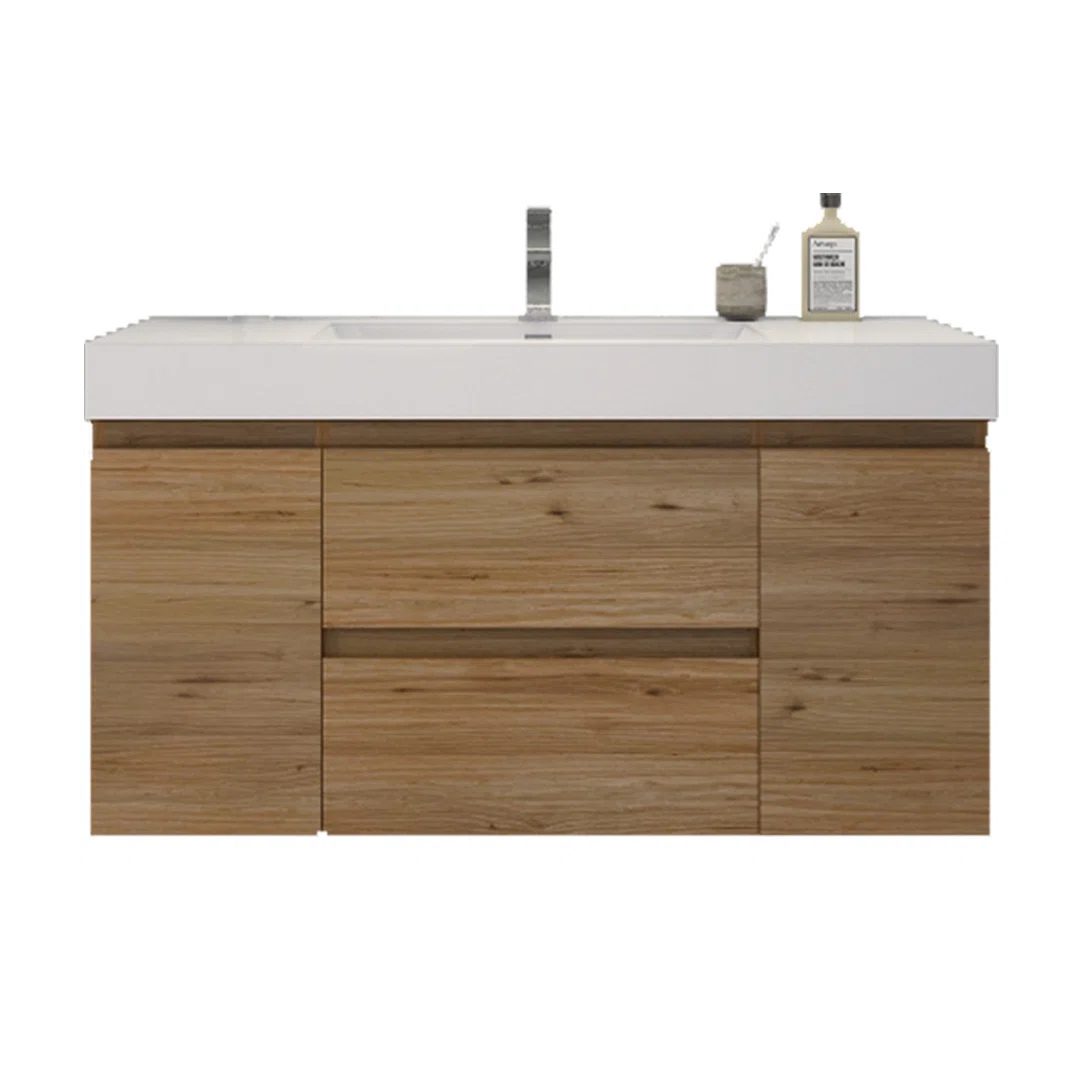 Vanity flotante roble