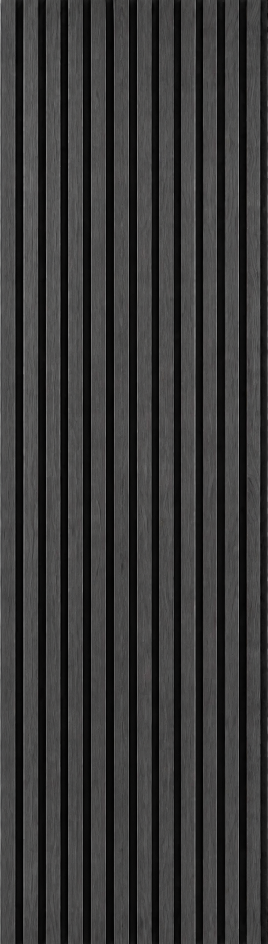 Charcoal gray acoustic slat panel