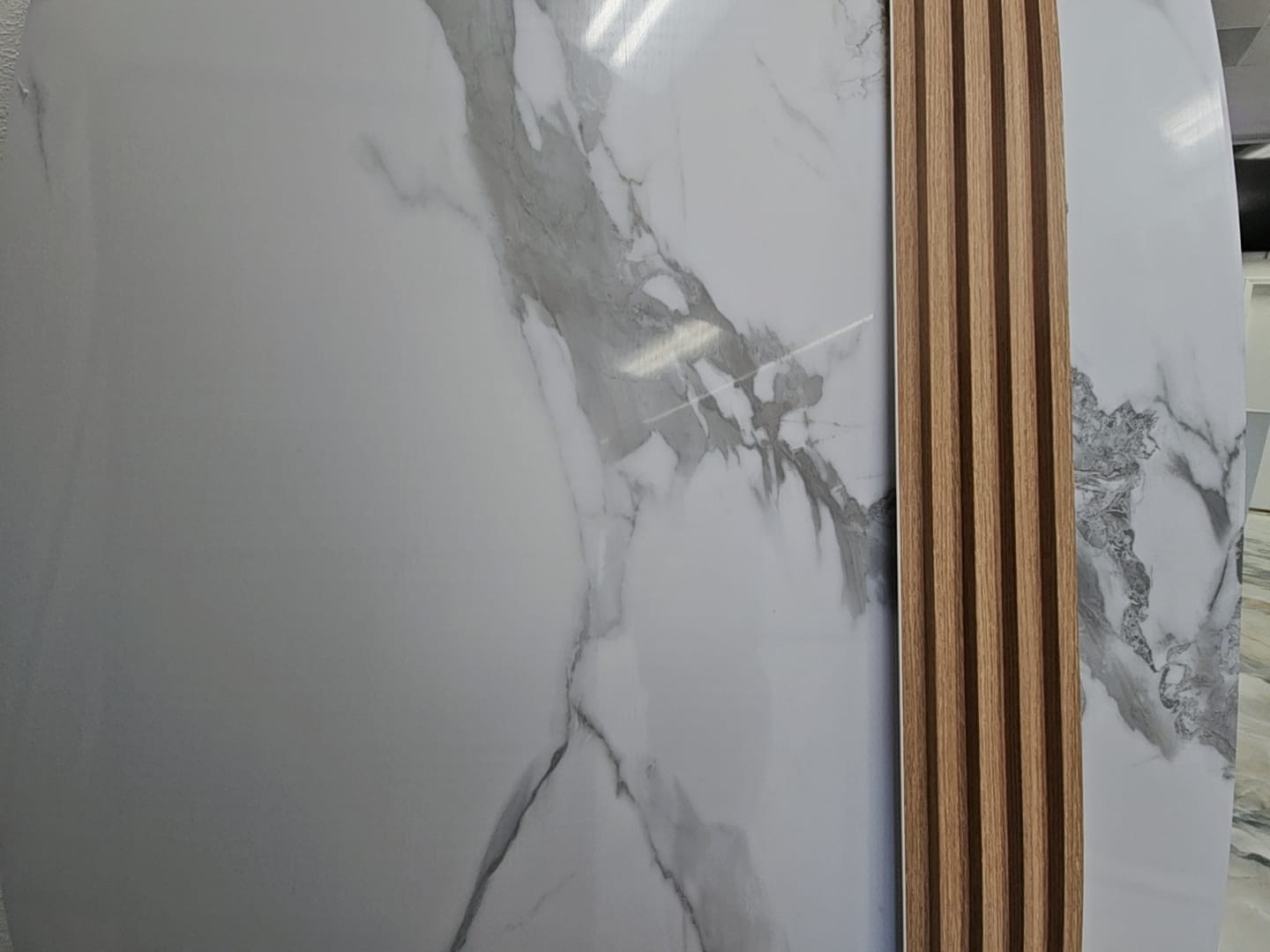 Finished gray accent wall template